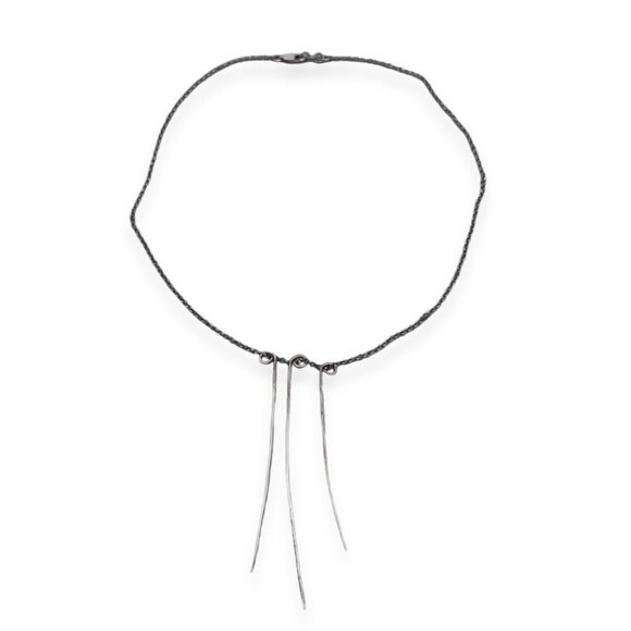 925 Sterling Silver Falling Twig Round Link Chain Necklace 16 Inch - Picture 1 of 7